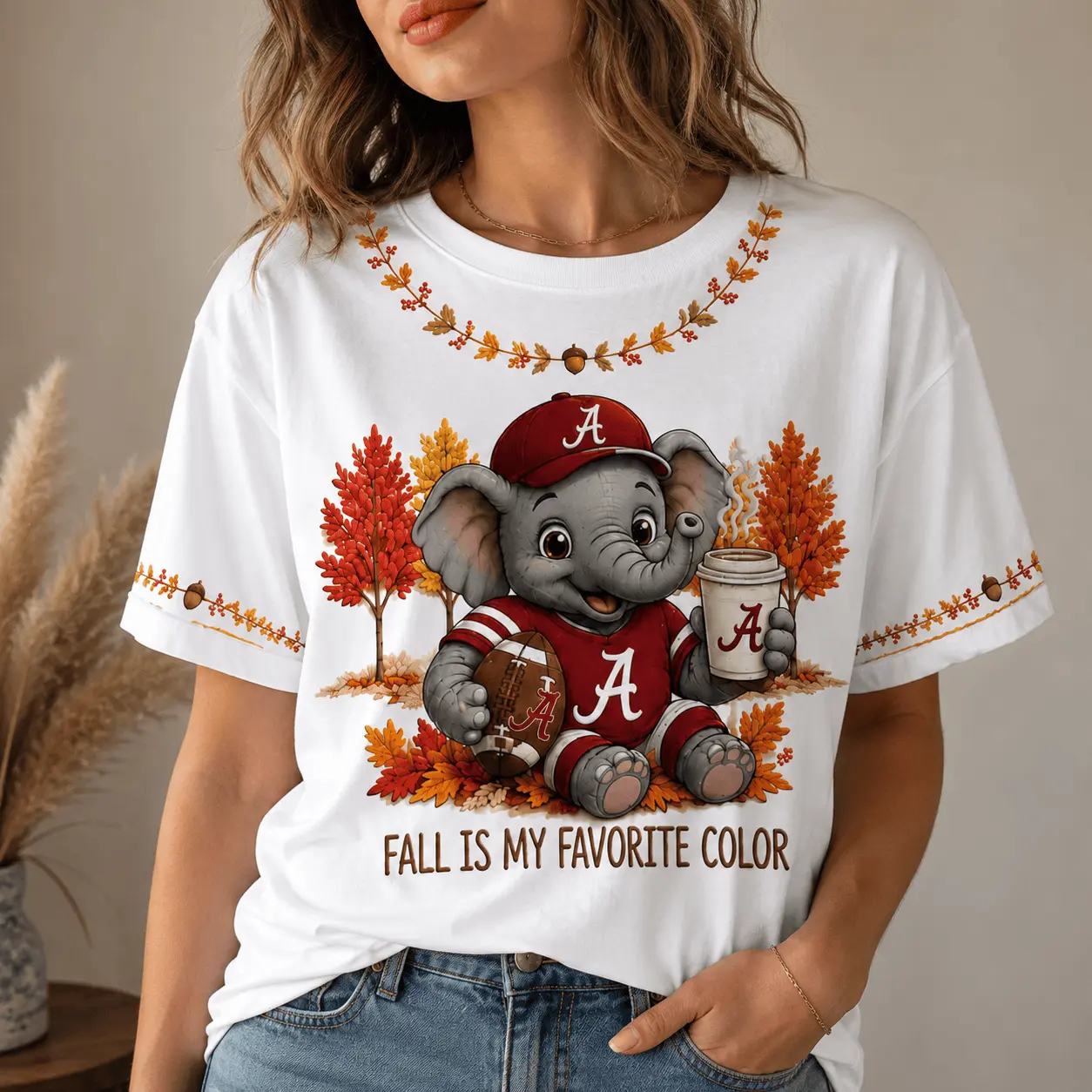 Alabama Crimson Tide | Premium NCAA Fall Football 3D Shirt NY - Image 2