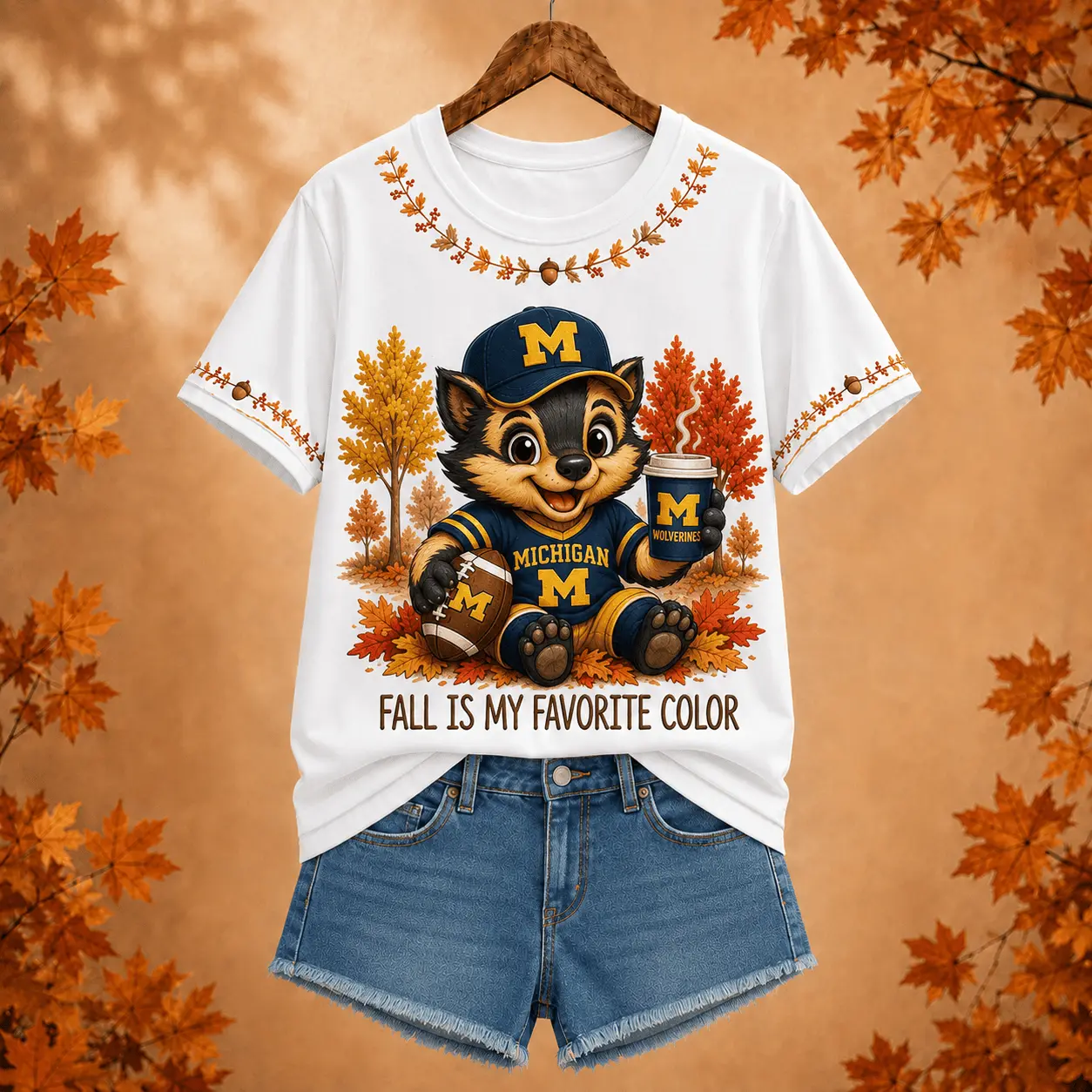 Michigan Wolverines | Premium NCAA Fall Football 3D Shirt NY