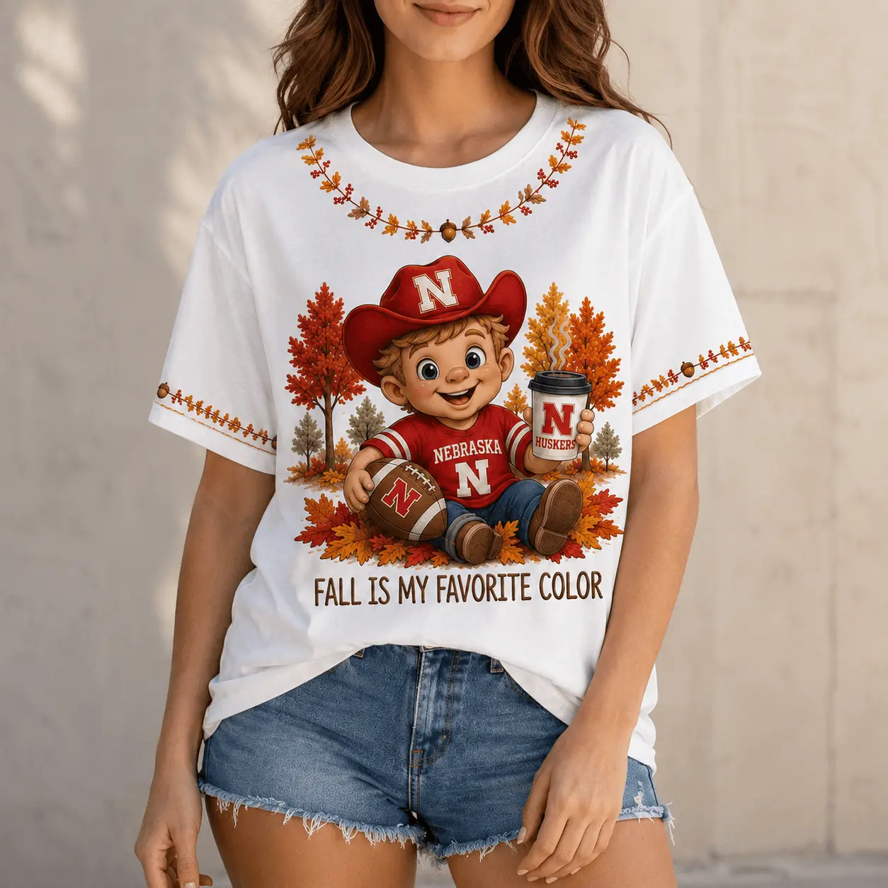 Nebraska Cornhuskers | Premium NCAA Fall Football 3D Shirt NY - Image 2