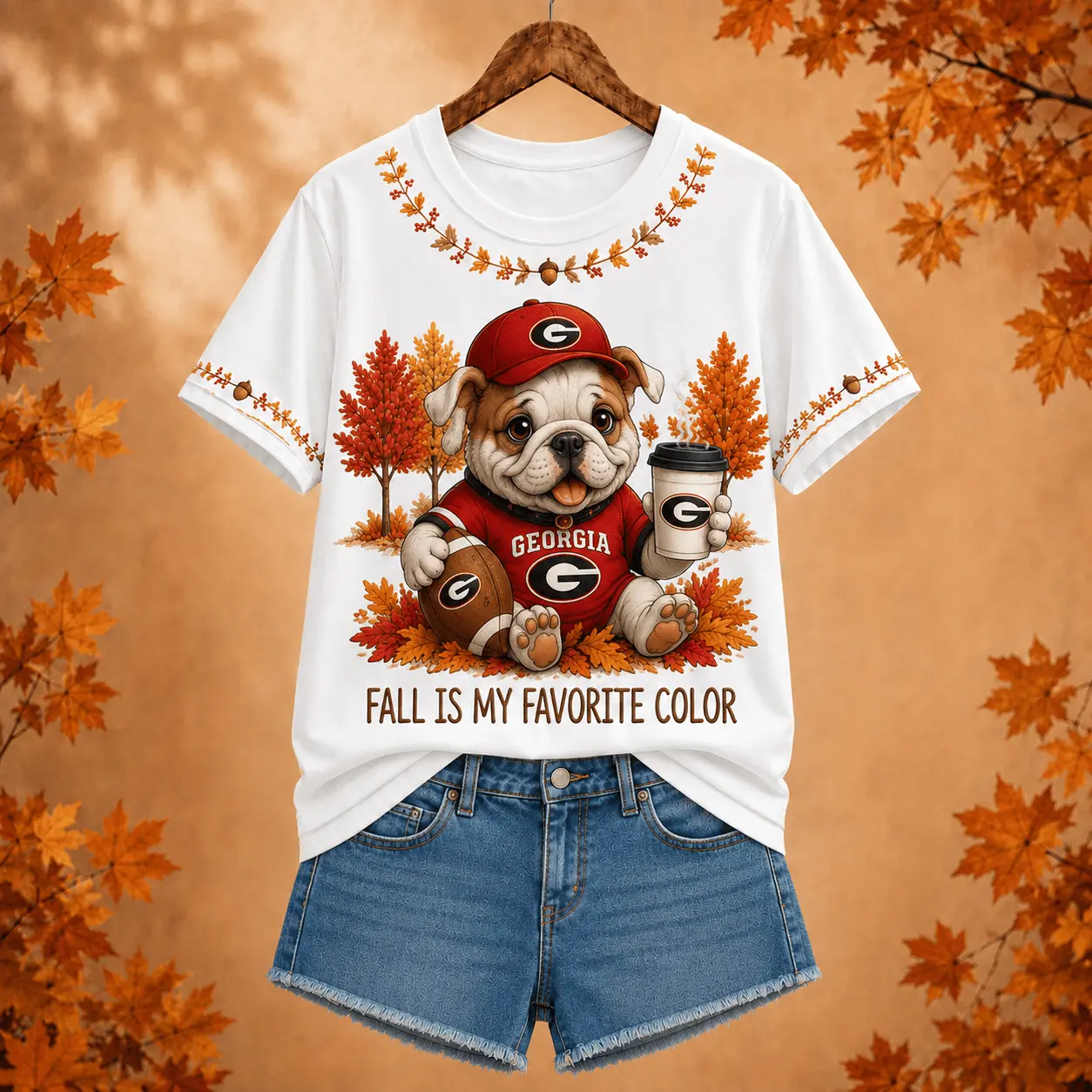 Georgia Bulldogs | Premium NCAA Fall Football 3D Shirt NY