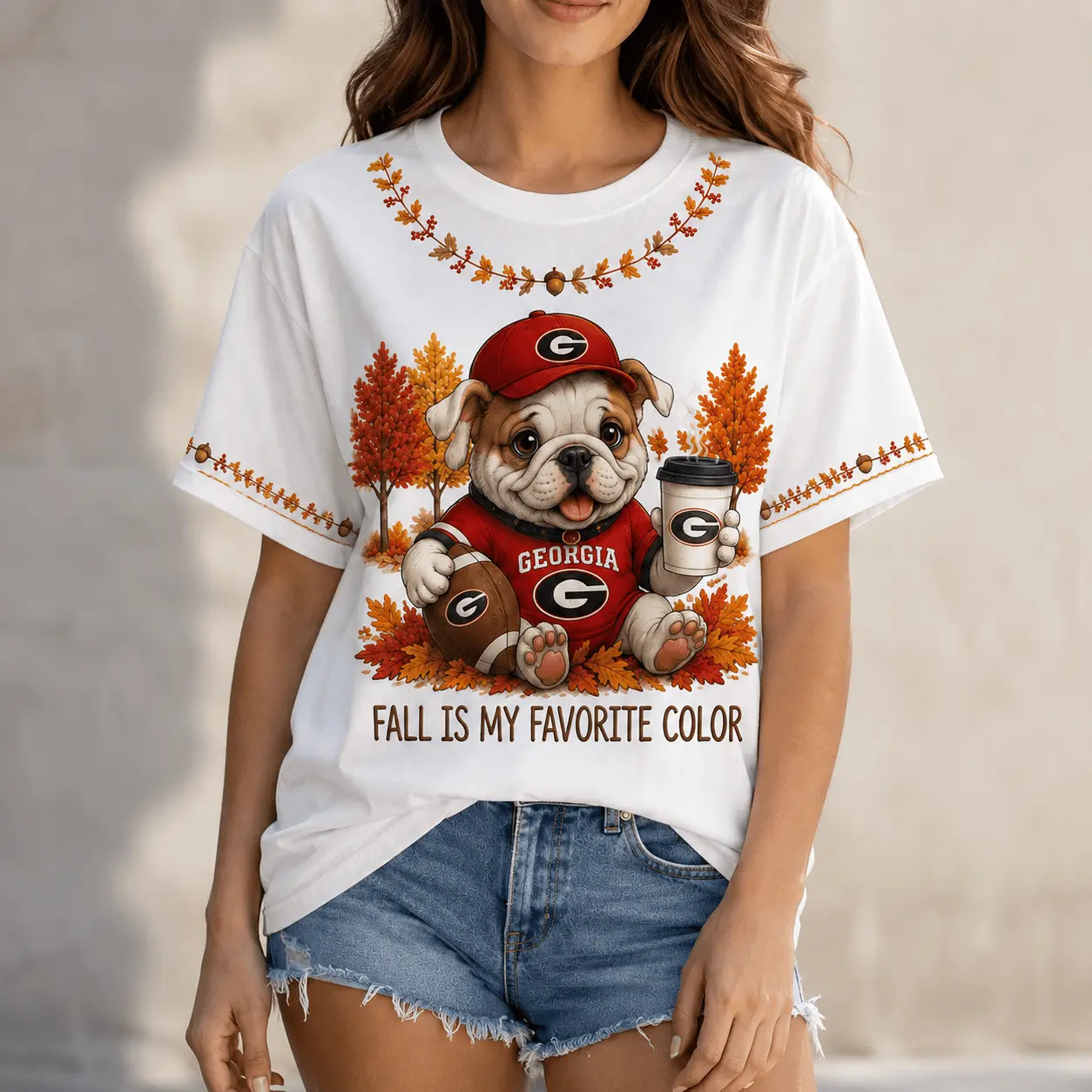 Georgia Bulldogs | Premium NCAA Fall Football 3D Shirt NY - Image 2