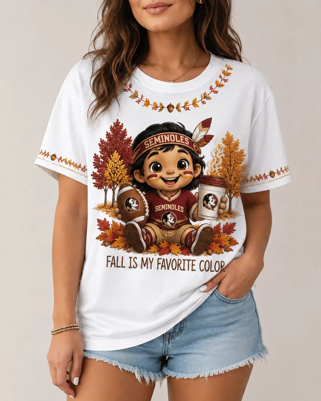 Florida State Seminoles | Premium NCAA Fall Football 3D Shirt NY - Image 2