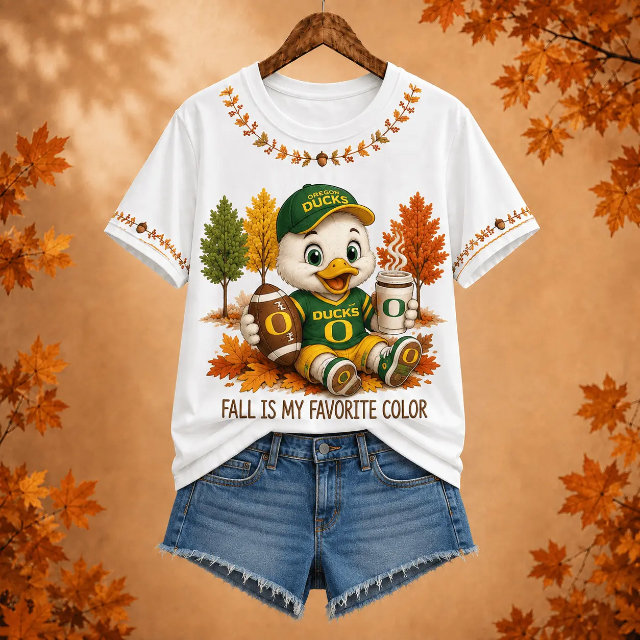 Oregon Ducks | Premium NCAA Fall Football 3D Shirt NY