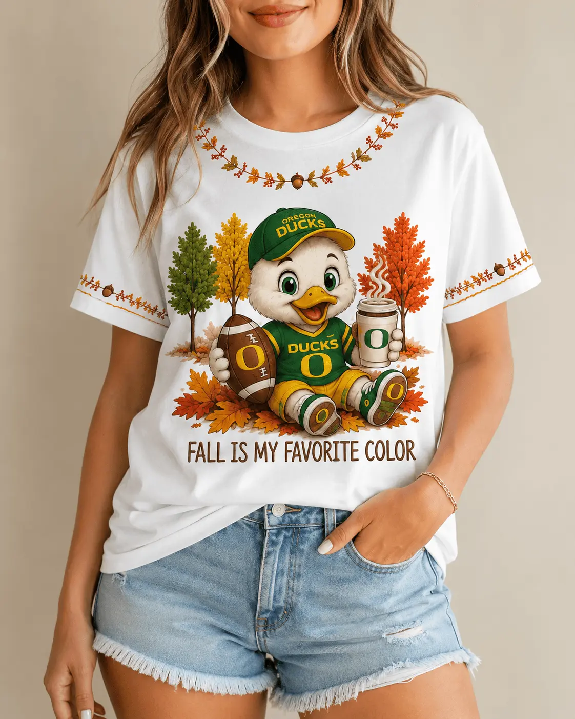 Oregon Ducks | Premium NCAA Fall Football 3D Shirt NY - Image 2