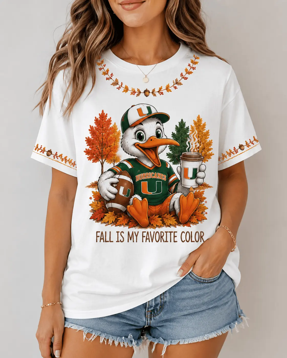 Miami Hurricanes | Premium NCAA Fall Football 3D Shirt NY - Image 2