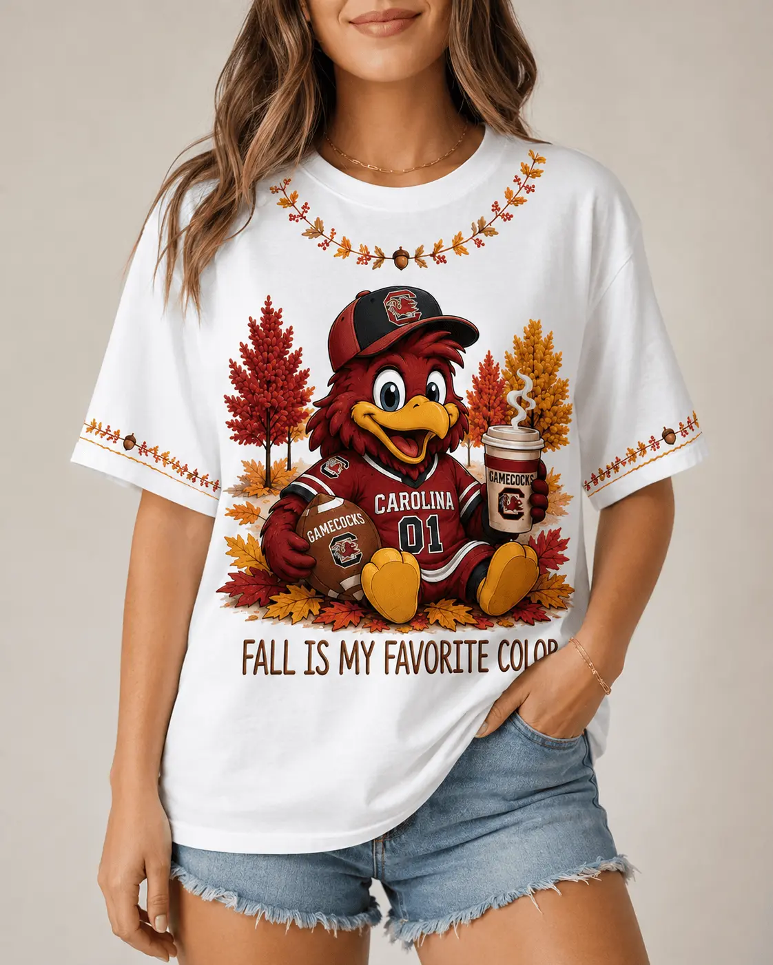 South Carolina Gamecocks | Premium NCAA Fall Football 3D Shirt NY - Image 2
