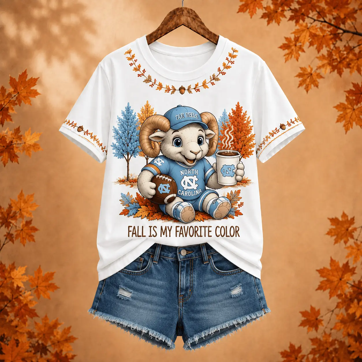 North Carolina Tar Heels | Premium NCAA Fall Football 3D Shirt NY