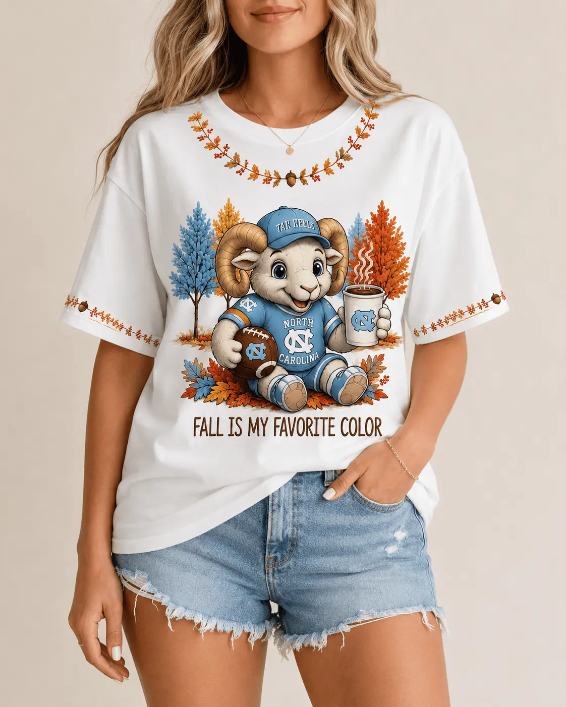 North Carolina Tar Heels | Premium NCAA Fall Football 3D Shirt NY - Image 2