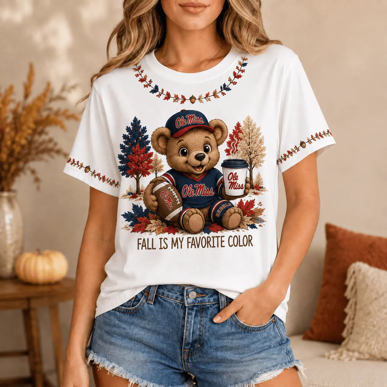 Ole Miss Rebels | Premium NCAA Fall Football 3D Shirt NY - Image 2