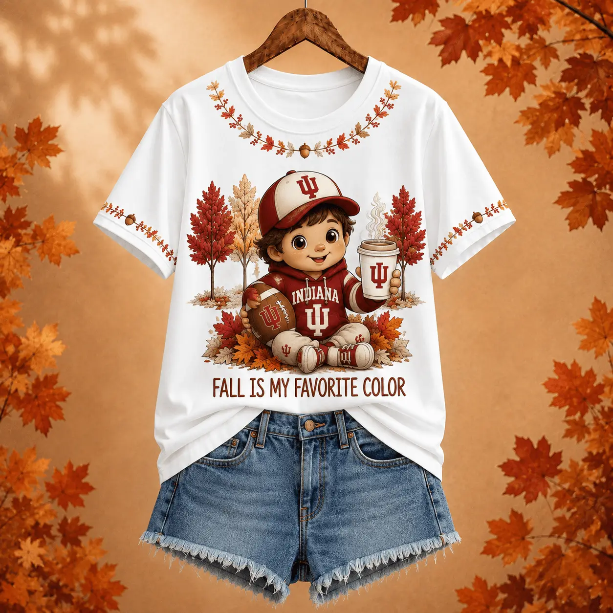 Indiana Hoosiers | Premium NCAA Fall Football 3D Shirt NY