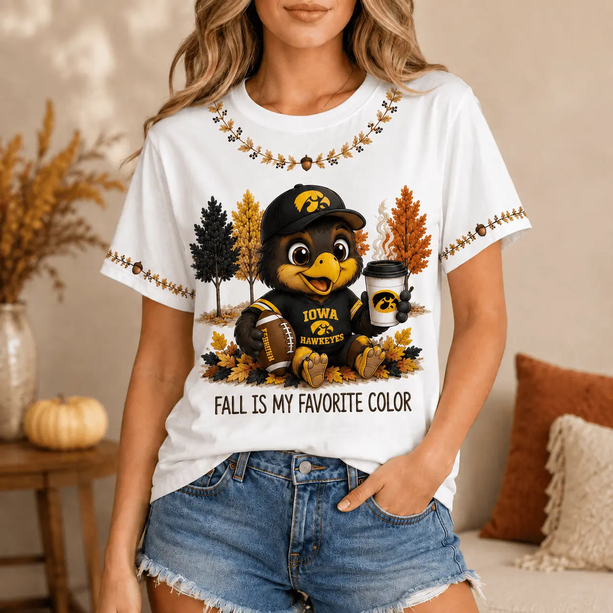 Iowa Hawkeyes | Premium NCAA Fall Football 3D Shirt NY - Image 2
