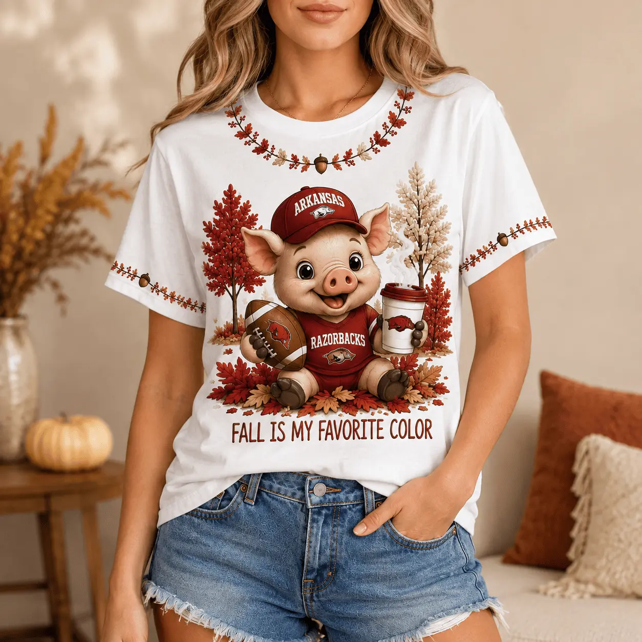 Arkansas Razorbacks | Premium NCAA Fall Football 3D Shirt NY - Image 2