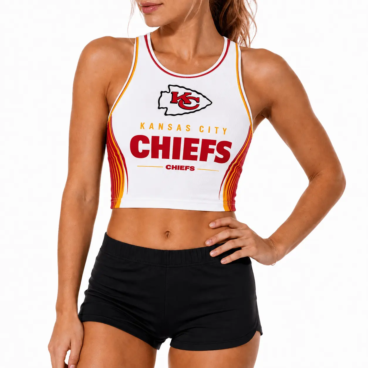 Kansas City Chiefs | Premium NFL Athletic Flare Fan Merch Crop Top NTD - Image 3