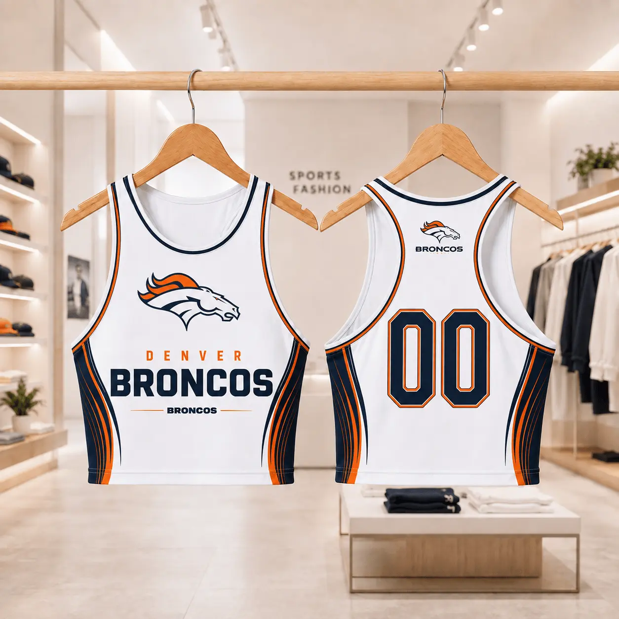 Denver Broncos | Premium NFL Athletic Flare Fan Merch Crop Top NTD