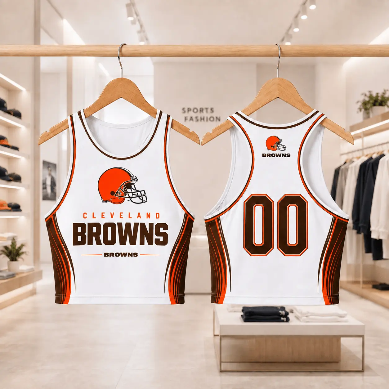Cleveland Browns | Premium NFL Athletic Flare Fan Merch Crop Top NTD