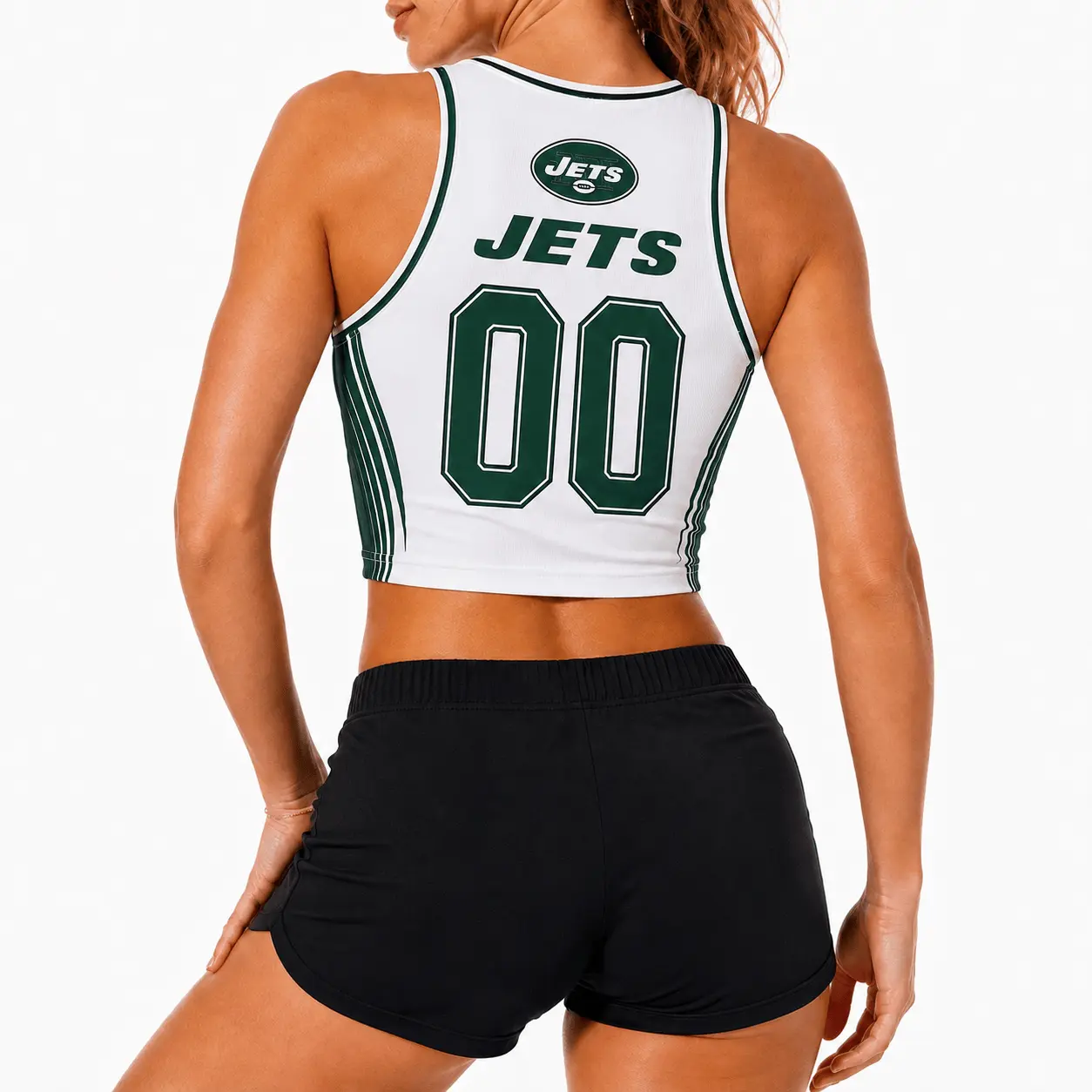 New York Jets | Premium NFL Athletic Flare Fan Merch Crop Top NTD - Image 2
