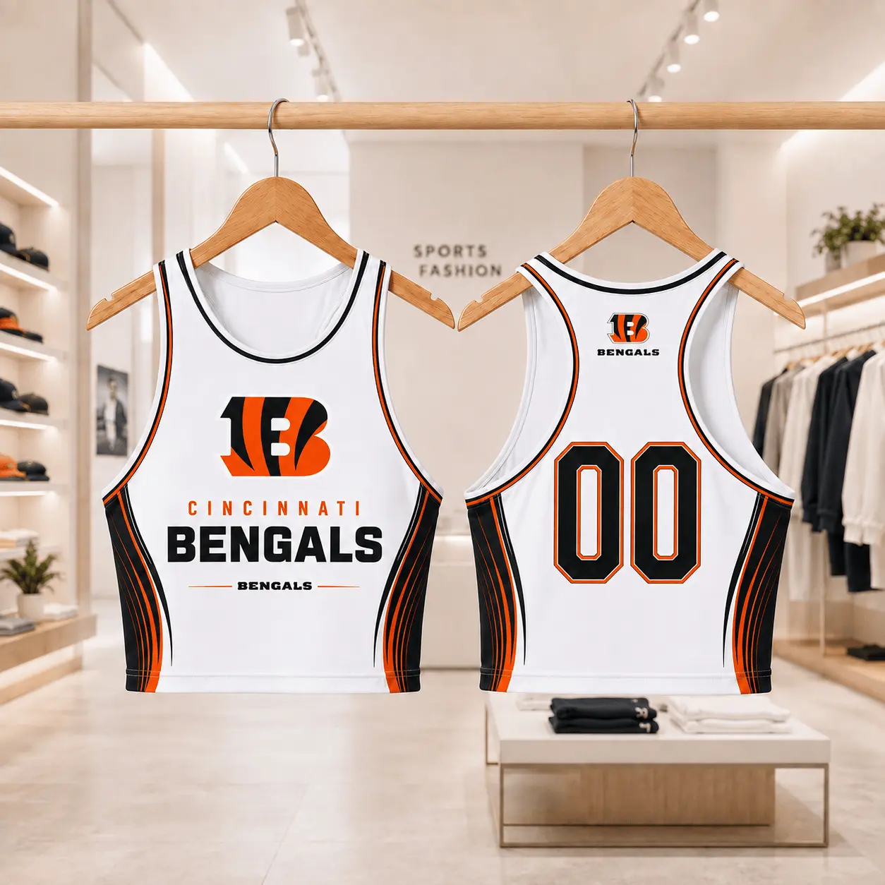 Cincinnati Bengals | Premium NFL Athletic Flare Fan Merch Crop Top NTD
