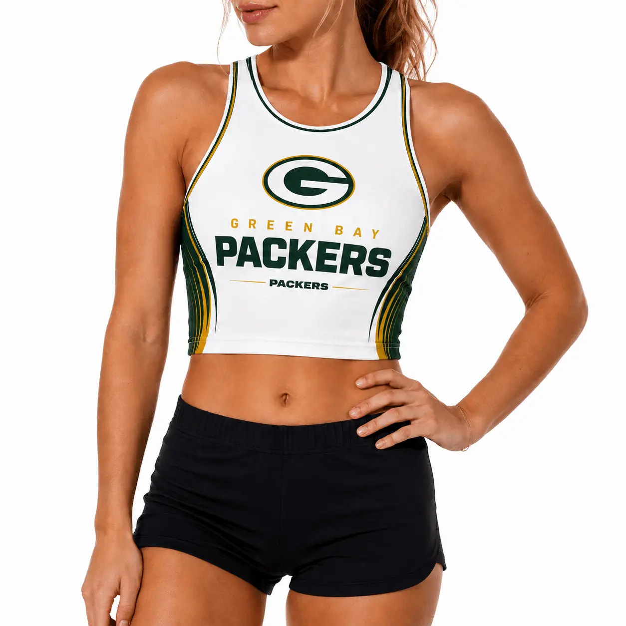 Green Bay Packers | Premium NFL Athletic Flare Fan Merch Crop Top NTD - Image 3