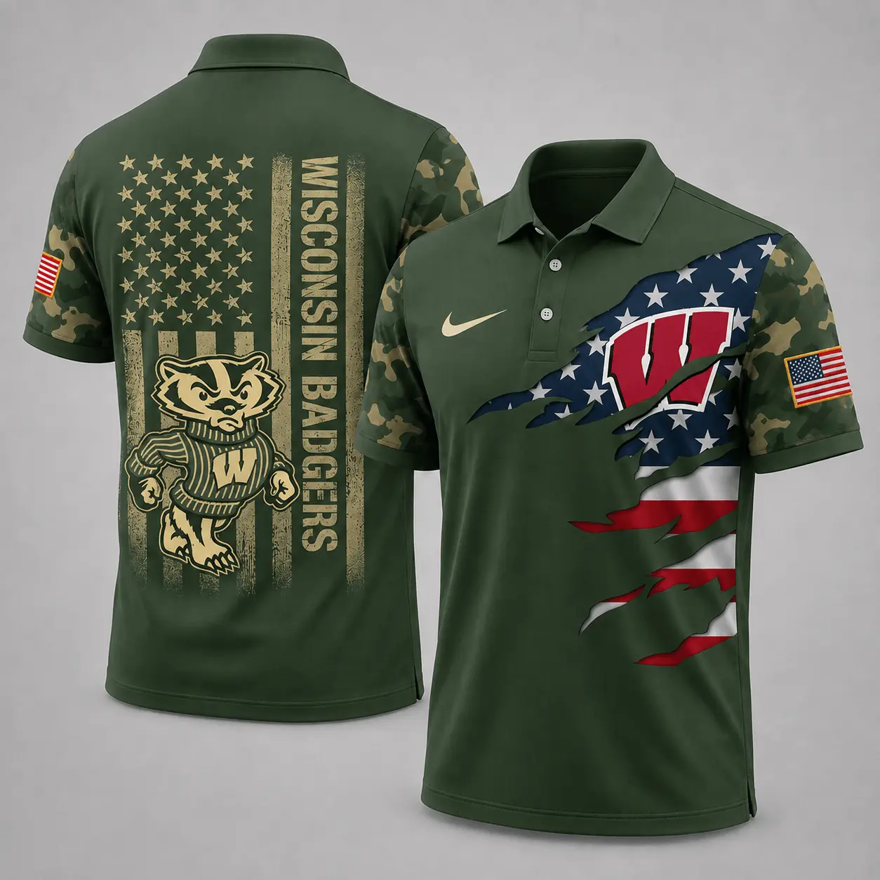 Wisconsin Badgers | Premium NCAA Veteran Polo NY