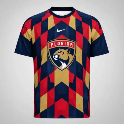 Florida Panthers | Premium NHL Vintage Diamond Grid Hockey T-Shirt NDN