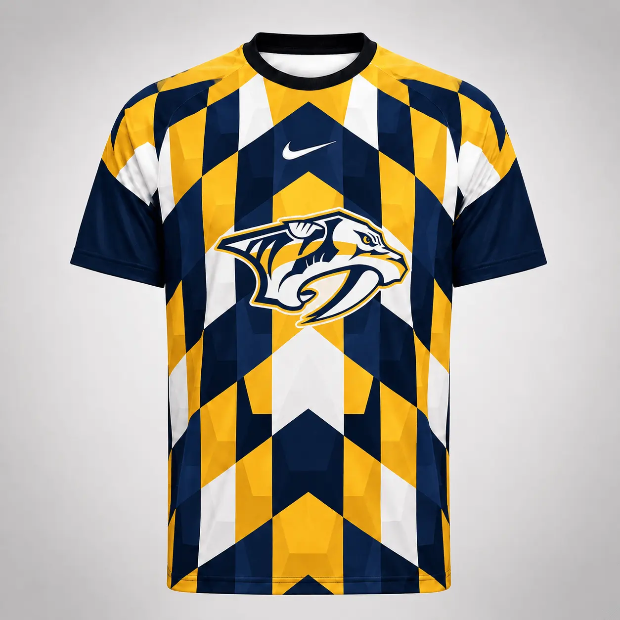 Nashville Predators | Premium NHL Vintage Diamond Grid Hockey T-Shirt NDN