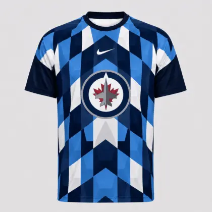 Winnipeg Jets | Premium NHL Vintage Diamond Grid Hockey T-Shirt NDN