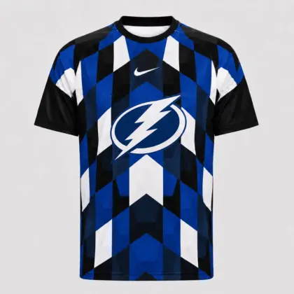 Tampa Bay Lightning | Premium NHL Vintage Diamond Grid Hockey T-Shirt NDN