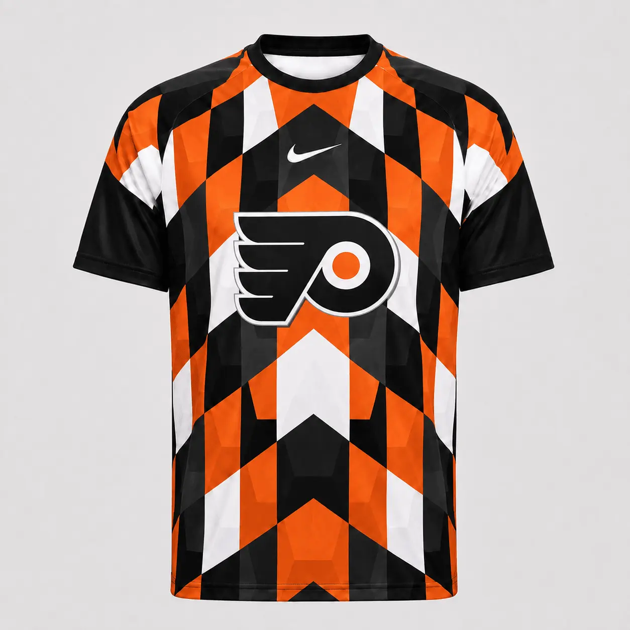 Philadelphia Flyers | Premium NHL Vintage Diamond Grid Hockey T-Shirt NDN