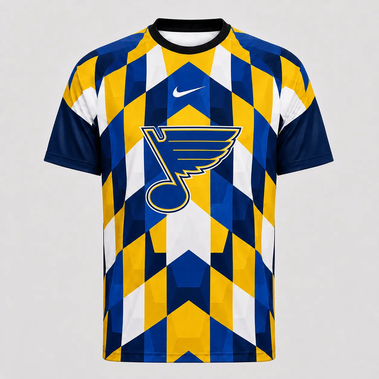 St. Louis Blues | Premium NHL Vintage Diamond Grid Hockey T-Shirt NDN