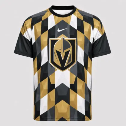 Vegas Golden Knights | Premium NHL Vintage Diamond Grid Hockey T-Shirt NDN