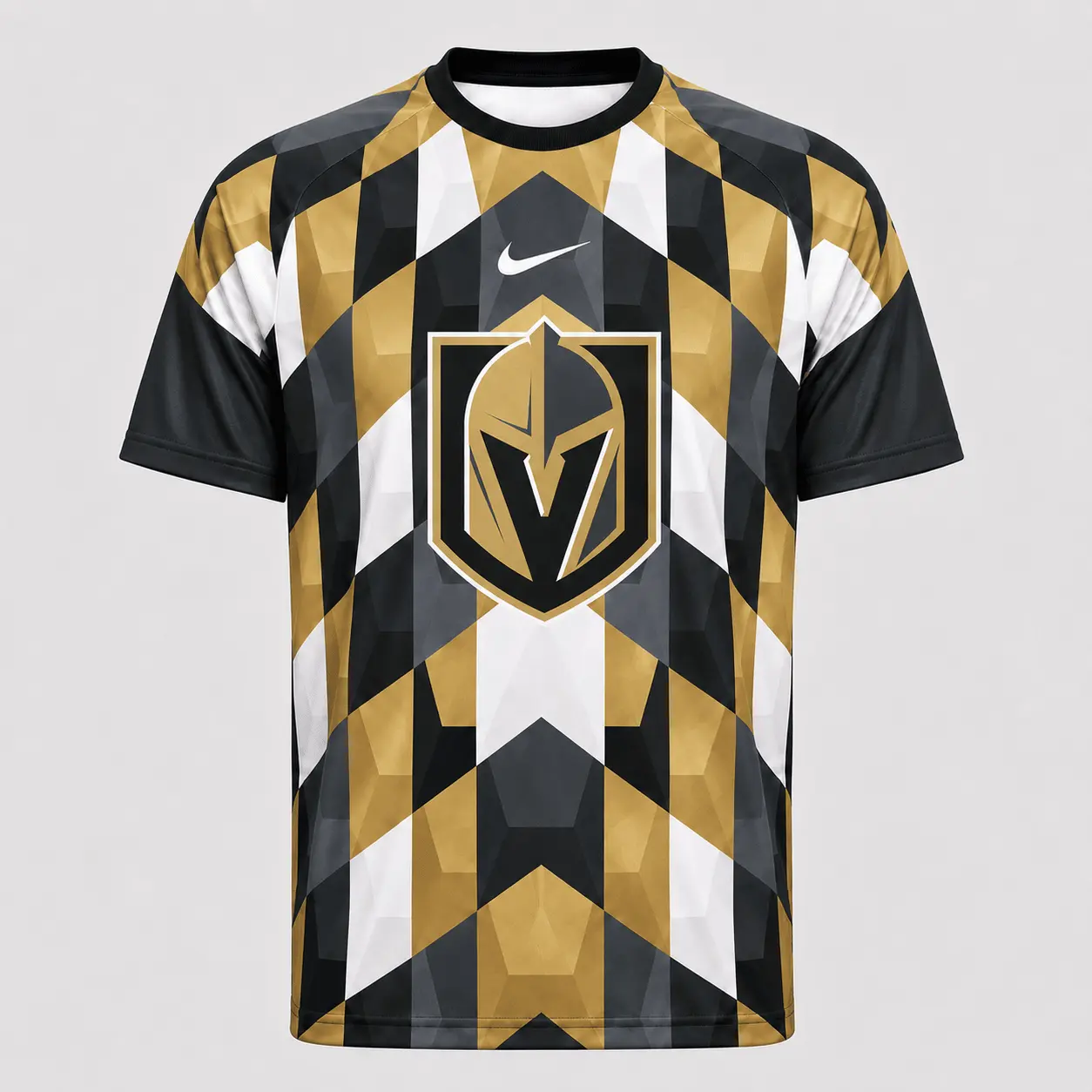 Vegas Golden Knights | Premium NHL Vintage Diamond Grid Hockey T-Shirt NDN