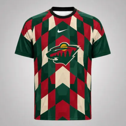 Minnesota Wild | Premium NHL Vintage Diamond Grid Hockey T-Shirt NDN