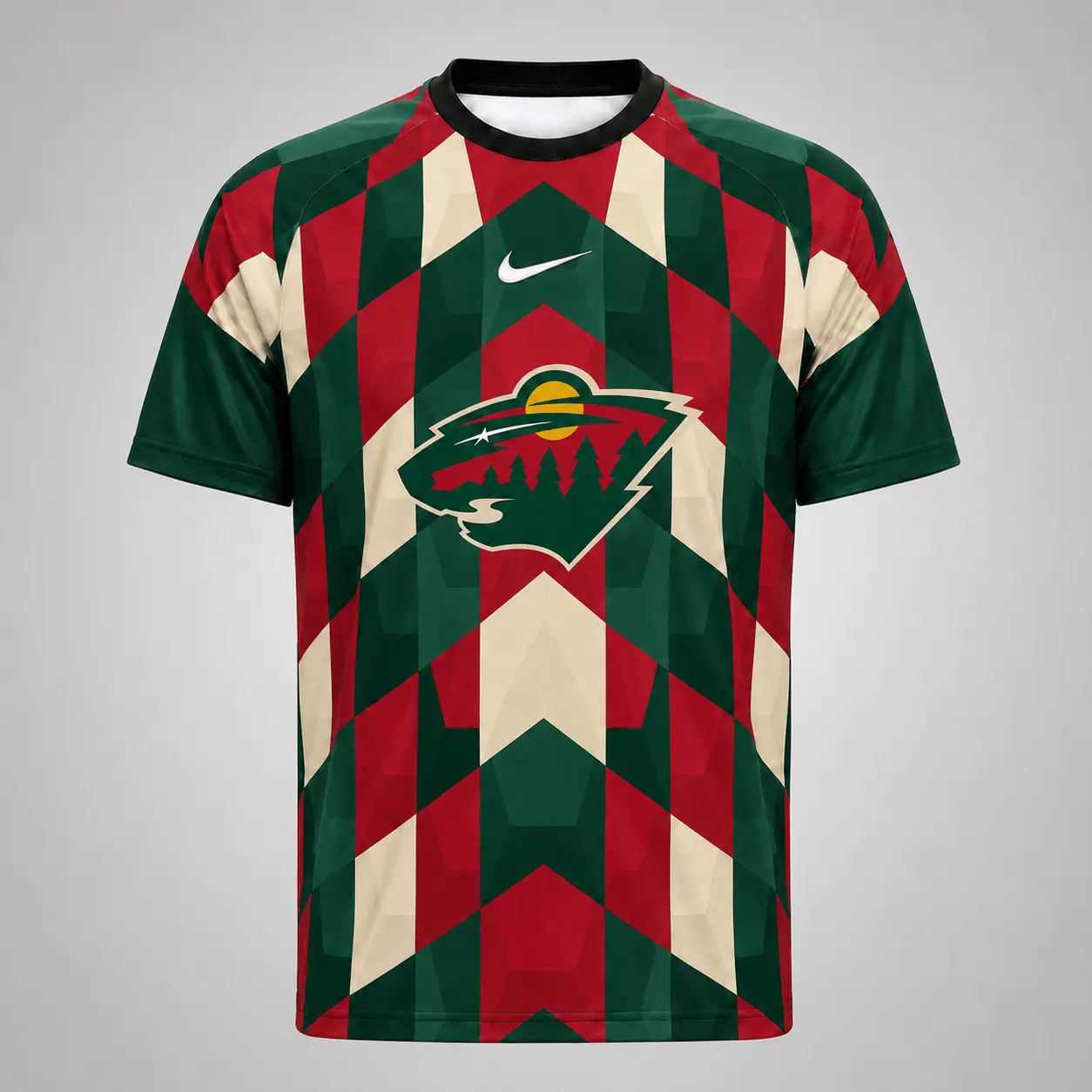 Minnesota Wild | Premium NHL Vintage Diamond Grid Hockey T-Shirt NDN