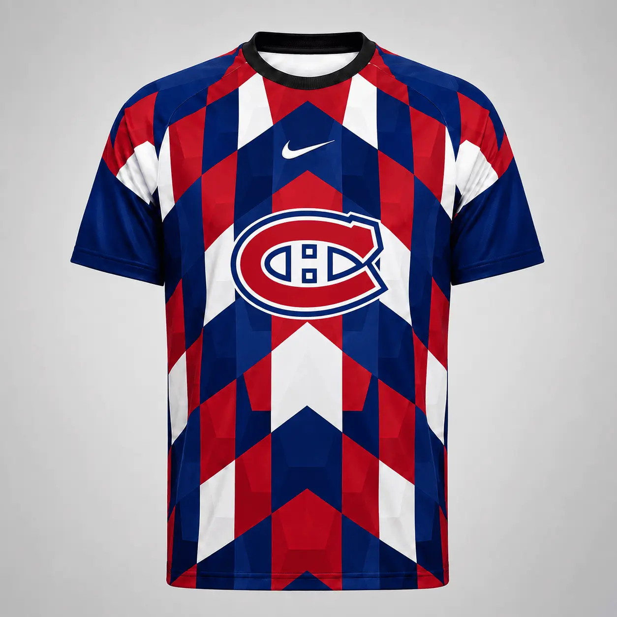 Montreal Canadiens | Premium NHL Vintage Diamond Grid Hockey T-Shirt NDN