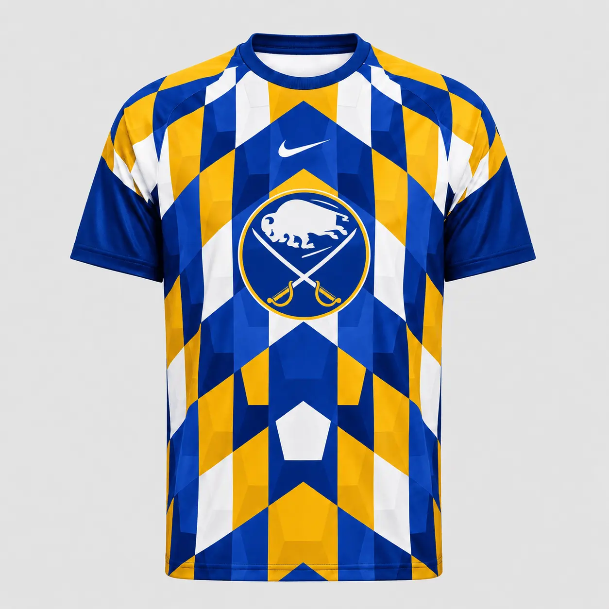 Buffalo Sabres | Premium NHL Vintage Diamond Grid Hockey T-Shirt NDN