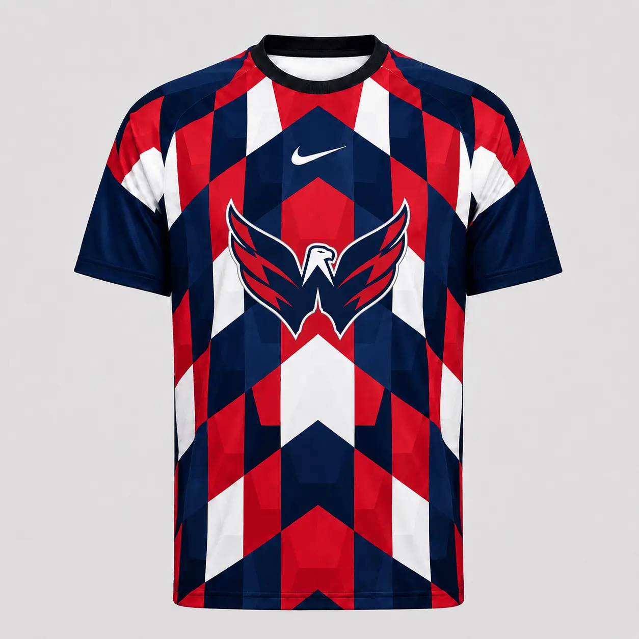Washington Capitals | Premium NHL Vintage Diamond Grid Hockey T-Shirt NDN
