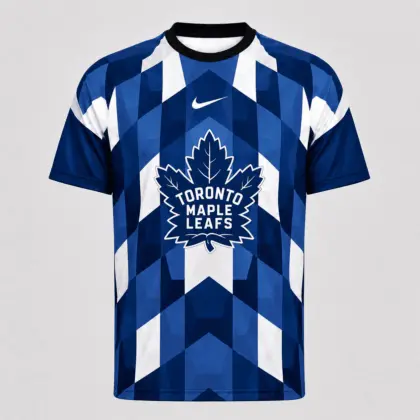 Toronto Maple Leafs | Premium NHL Vintage Diamond Grid Hockey T-Shirt NDN