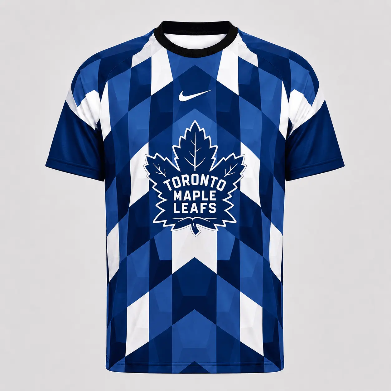 Toronto Maple Leafs | Premium NHL Vintage Diamond Grid Hockey T-Shirt NDN