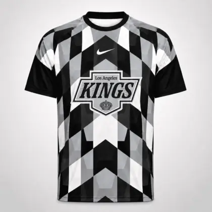 Los Angeles Kings | Premium NHL Vintage Diamond Grid Hockey T-Shirt NDN