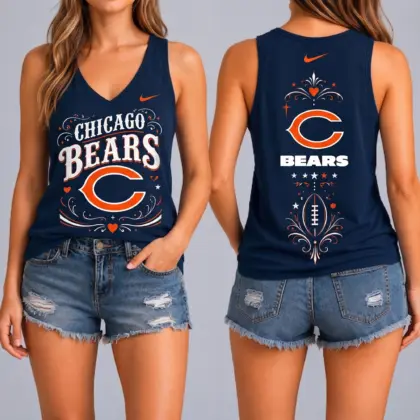 Chicago Bears | Premium NFL Game Day Glory V-Neck Tank Top NY
