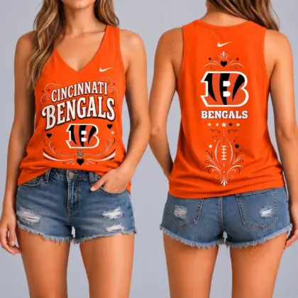 Cincinnati Bengals | Premium NFL Game Day Glory V-Neck Tank Top NY