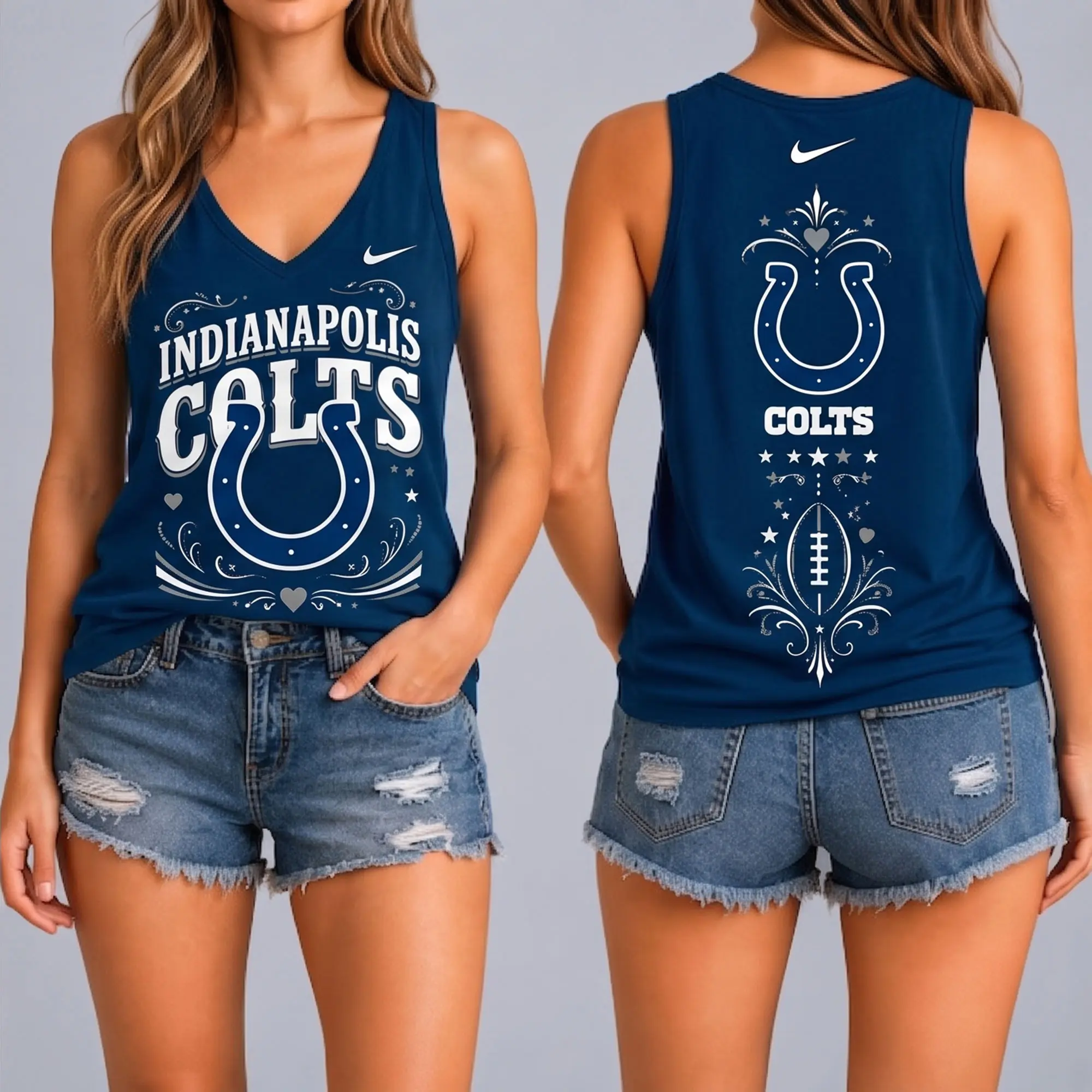 Indianapolis Colts | Premium NFL Game Day Glory V-Neck Tank Top NY