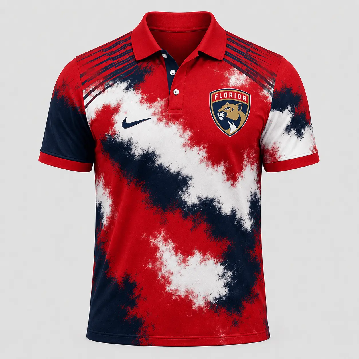 Florida Panthers | Premium NHL Retro Grunge Hockey Polo Shirt NDN