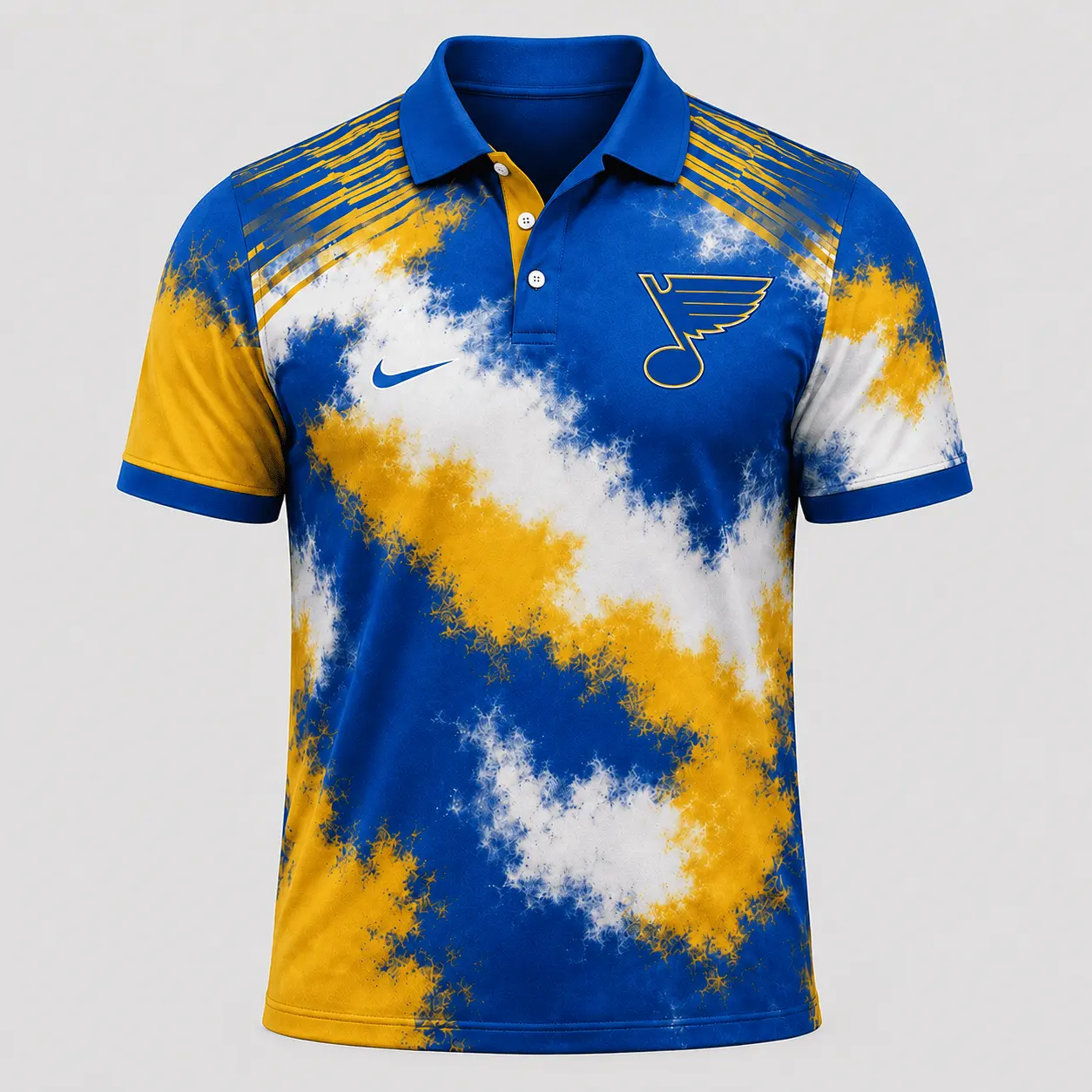 St. Louis Blues | Premium NHL Retro Grunge Hockey Polo Shirt NDN