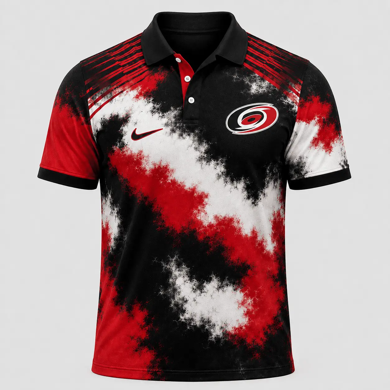 Carolina Hurricanes | Premium NHL Retro Grunge Hockey Polo Shirt NDN