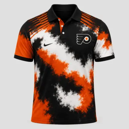 Philadelphia Flyers | Premium NHL Retro Grunge Hockey Polo Shirt NDN