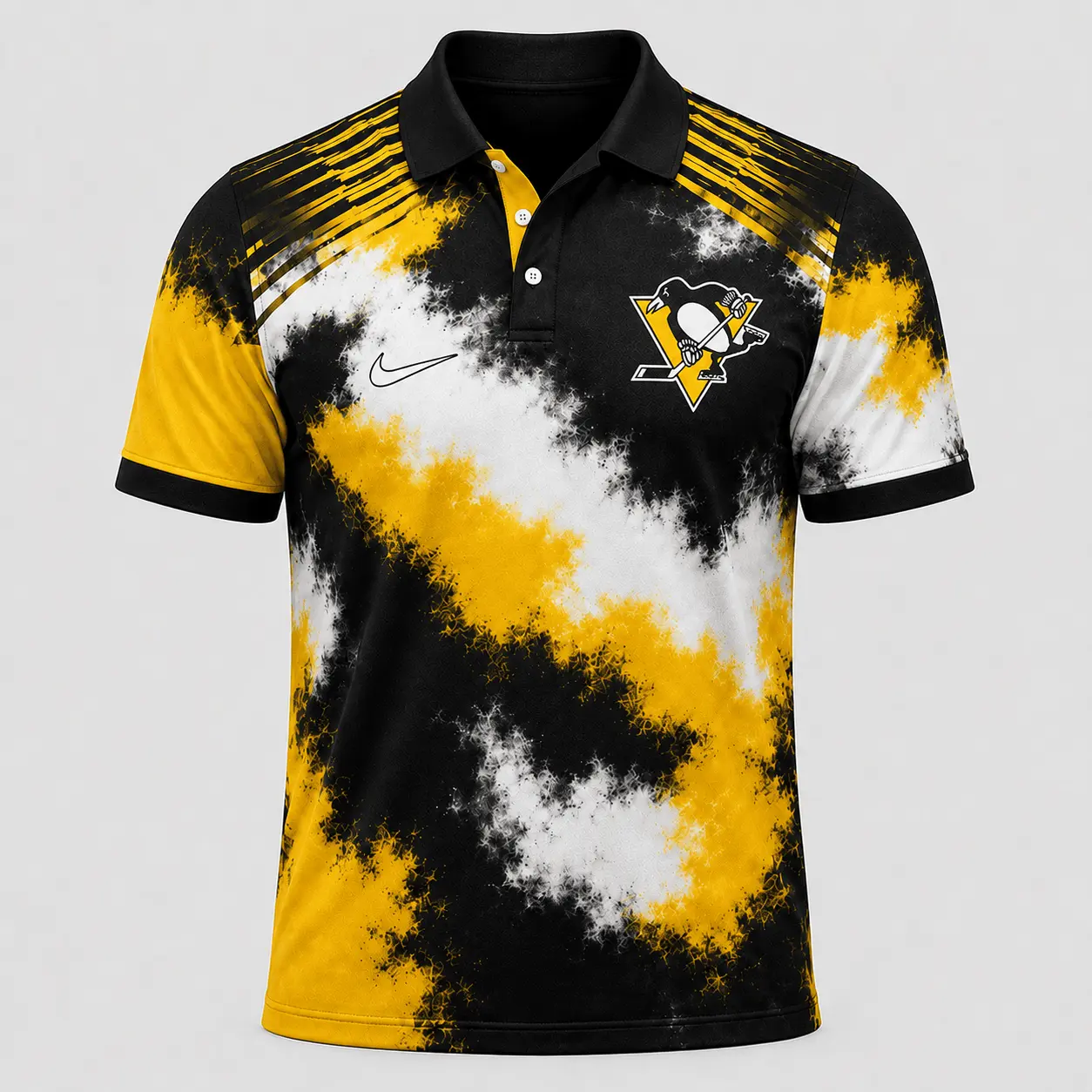 Pittsburgh Penguins | Premium NHL Retro Grunge Hockey Polo Shirt NDN