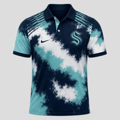 Seattle Kraken | Premium NHL Retro Grunge Hockey Polo Shirt NDN