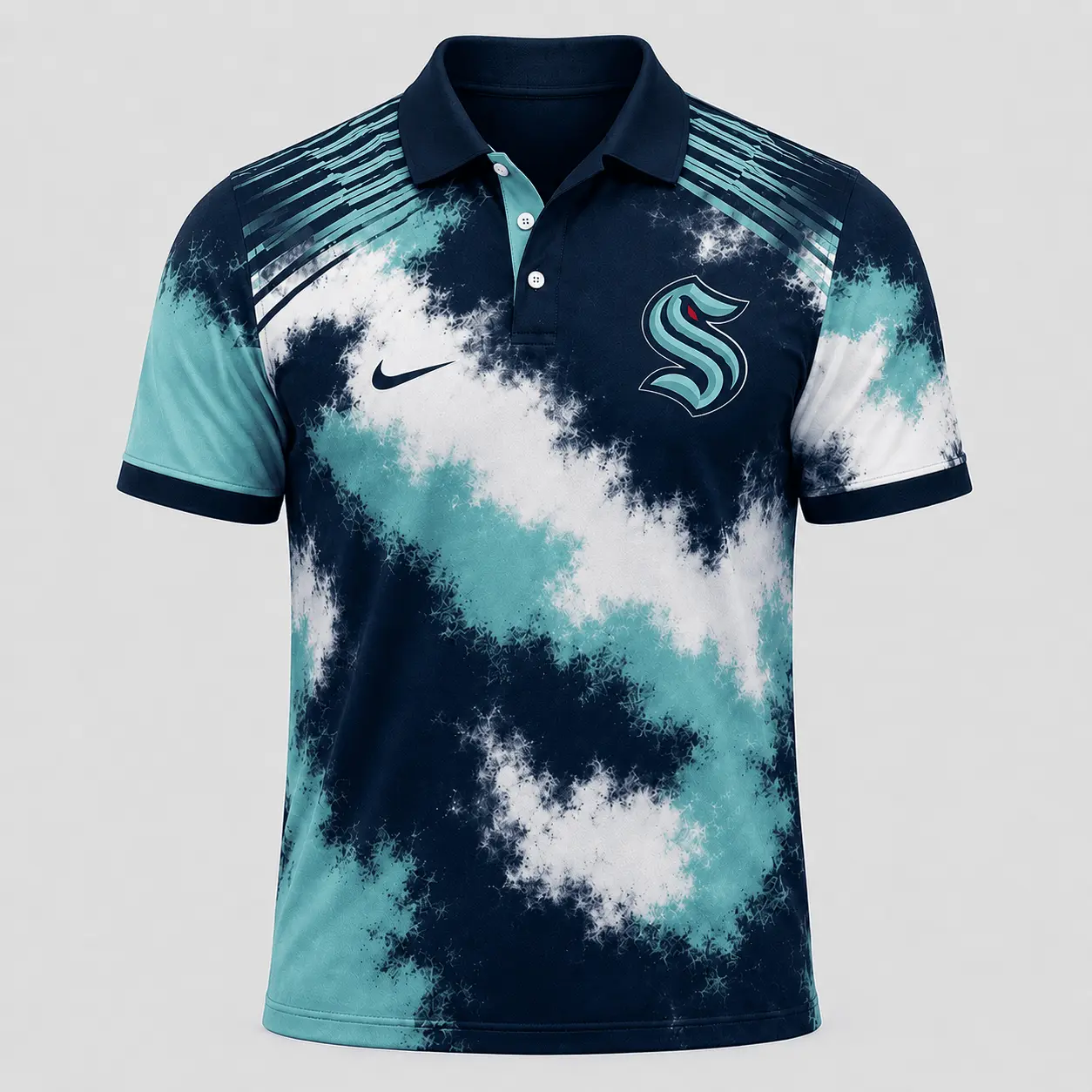 Seattle Kraken | Premium NHL Retro Grunge Hockey Polo Shirt NDN