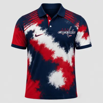 Washington Capitals | Premium NHL Retro Grunge Hockey Polo Shirt NDN